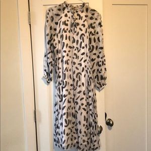 Asos maternity black and white polka dot dress